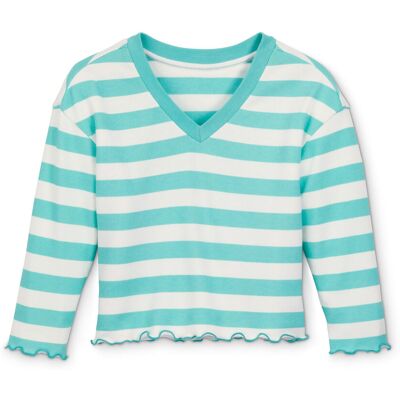 Tchibo - Sweatshirt aus Bio-Baumwolle - Jungen - Gr. 146/152 - türkis/gestreift Tchibo - Sweatshirt aus Bio-Baumwolle - Jungen - Gr. 146/152 - türkis/gestreift