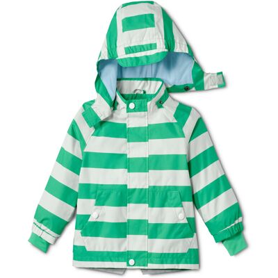 Tchibo - Regenjacke aus recyceltem Material - Gr. 122/128 - hellblau/gestreift Tchibo - Regenjacke aus recyceltem Material - Gr. 122/128 - hellblau/gestreift