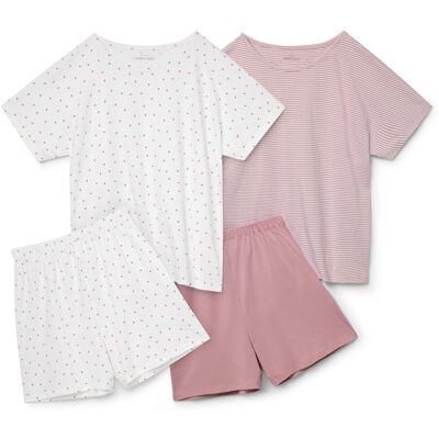 Tchibo - 2 Kinder-Pyjamas - Gr. 170/176 - weiss/print Tchibo - 2 Kinder-Pyjamas - Gr. 170/176 - weiss/print