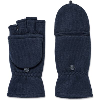 Tchibo - Kinder-Strickfleece-Klappfäustlinge - Gr. 110-128 - dunkelblau Tchibo - Kinder-Strickfleece-Klappfäustlinge - Gr. 110-128 - dunkelblau