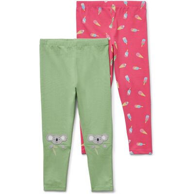 Tchibo - 2 Kinder-Leggings - Jungen - Gr. 122/128 - grün/print Tchibo - 2 Kinder-Leggings - Jungen - Gr. 122/128 - grün/print