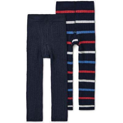 Tchibo - 2 Strickleggings - Jungen - Gr. 146/152 - dunkelblau/gestreift Tchibo - 2 Strickleggings - Jungen - Gr. 146/152 - dunkelblau/gestreift