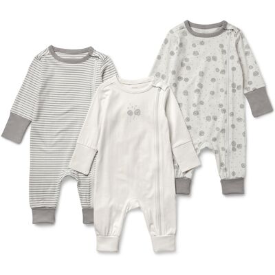 Tchibo - 3 Baby-Pyjamas - Baby - Gr. 74/80 - weiss/print Tchibo - 3 Baby-Pyjamas - Baby - Gr. 74/80 - weiss/print