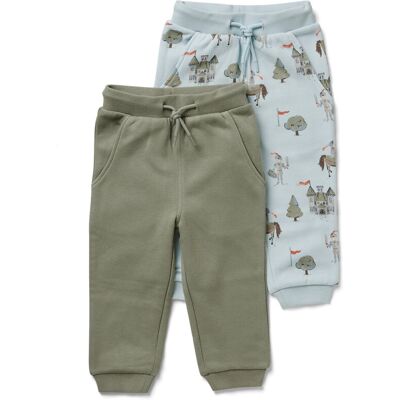 Tchibo - 2 Baby-Sweathosen - Baby - Gr. 86/92 - hellblau/print Tchibo - 2 Baby-Sweathosen - Baby - Gr. 86/92 - hellblau/print