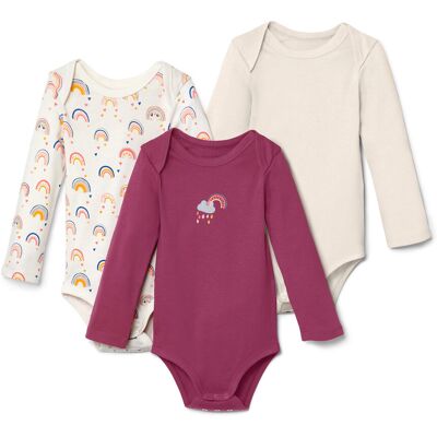 Tchibo - 3 Langarmbodys - Baby - Gr. 98/104 - creme/print Tchibo - 3 Langarmbodys - Baby - Gr. 98/104 - creme/print