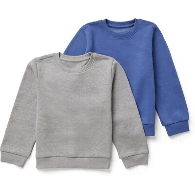 Tchibo - 2 Kinder-Sweatshirts mit angerauter Innenseite - Gr. 122/128 - blau Tchibo - 2 Kinder-Sweatshirts mit angerauter Innenseite - Gr. 122/128 - blau