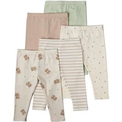 Tchibo - 5 Baby-Leggings - Baby - Gr. 62/68 - mintgrün/print Tchibo - 5 Baby-Leggings - Baby - Gr. 62/68 - mintgrün/print
