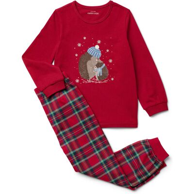 Tchibo - Kinder-Pyjama »Glow in the dark« - Gr. 122/128 - dunkelrot/print Tchibo - Kinder-Pyjama »Glow in the dark« - Gr. 122/128 - dunkelrot/print
