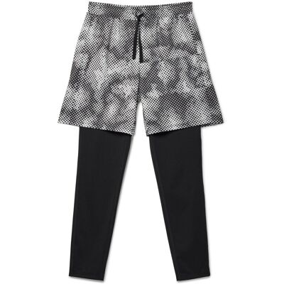 Tchibo - Kinder-Sporttight mit Shorts - Gr. 122/128 - silber Tchibo - Kinder-Sporttight mit Shorts - Gr. 122/128 - silber