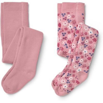 Tchibo - 2 Paar Kinder-Frottee-Thermostrumpfhosen - Gr. 122/128 - rosa/jacquard Tchibo - 2 Paar Kinder-Frottee-Thermostrumpfhosen - Gr. 122/128 - rosa/jacquard