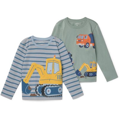 Tchibo - 2 Kinder-Langarmshirts mit Applikation - Baby - Gr. 74/80 - blau Tchibo - 2 Kinder-Langarmshirts mit Applikation - Baby - Gr. 74/80 - blau
