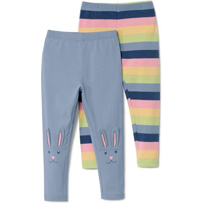 Tchibo - 2 Kleinkind-Leggings - Gr. 110/116 - hellblau Tchibo - 2 Kleinkind-Leggings - Gr. 110/116 - hellblau