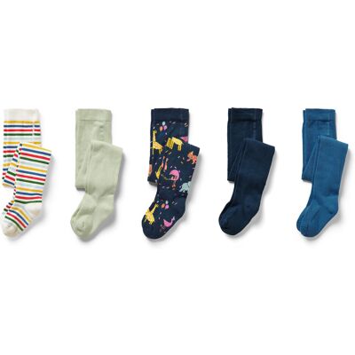 Tchibo - 5 Paar Kinder-Strumpfhosen - Jungen - Gr. 122/128 - mintgrün/jacquard Tchibo - 5 Paar Kinder-Strumpfhosen - Jungen - Gr. 122/128 - mintgrün/jacquard