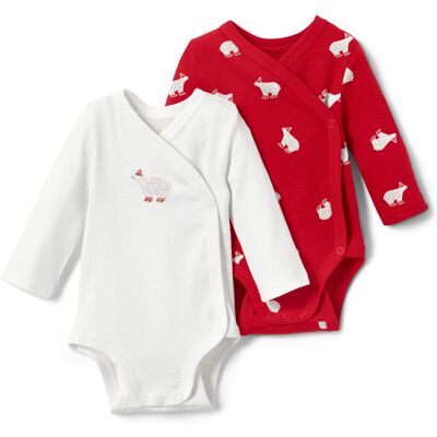 Tchibo - 2 Kinder-Langarmbodys - Baby - Gr. 74/80 - weiss/print Tchibo - 2 Kinder-Langarmbodys - Baby - Gr. 74/80 - weiss/print