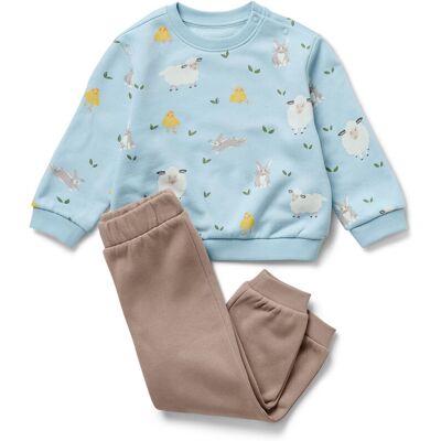 Tchibo - Baby-Sweat-Set mit angerauter Innenseite - Baby - Gr. 98/104 - hellblau/print Tchibo - Baby-Sweat-Set mit angerauter Innenseite - Baby - Gr. 98/104 - hellblau/print