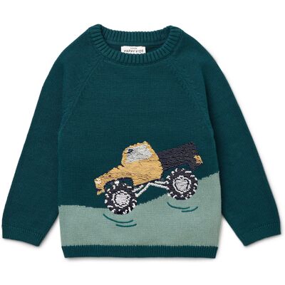 Tchibo - Kinder-Strickpullover - Baby - Gr. 86/92 - dunkelgrün Tchibo - Kinder-Strickpullover - Baby - Gr. 86/92 - dunkelgrün