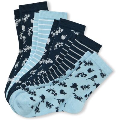 Tchibo - 5 Paar Kinder-Socken - Jungen - Gr. 31-34 - dunkelblau/geblümt Tchibo - 5 Paar Kinder-Socken - Jungen - Gr. 31-34 - dunkelblau/geblümt