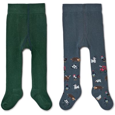 Tchibo - 2 Kleinkind-Strumpfhosen - Baby - Gr. 98/104 - blau Tchibo - 2 Kleinkind-Strumpfhosen - Baby - Gr. 98/104 - blau