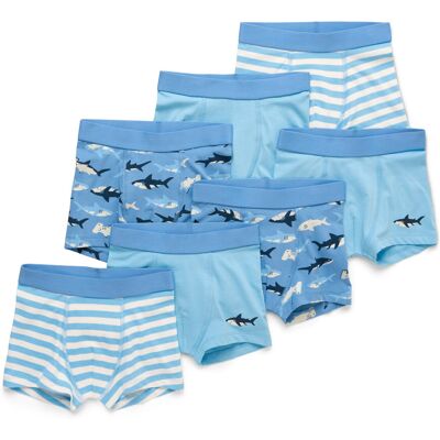 Tchibo - 7 Kinder-Slipboxer - Gr. 98/104 - blau/print Tchibo - 7 Kinder-Slipboxer - Gr. 98/104 - blau/print