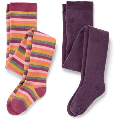 Tchibo - 2 Kinder-Thermostrumpfhosen - Baby - Gr. 86/92 - dunkellila Tchibo - 2 Kinder-Thermostrumpfhosen - Baby - Gr. 86/92 - dunkellila