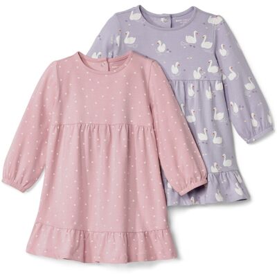 Tchibo - 2 Baby-Jerseykleider - Jungen - Gr. 98/104 - creme/print Tchibo - 2 Baby-Jerseykleider - Jungen - Gr. 98/104 - creme/print