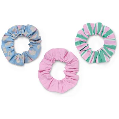 Tchibo - 3 Haargummis »Scrunchies« - hellblau Tchibo - 3 Haargummis »Scrunchies« - hellblau