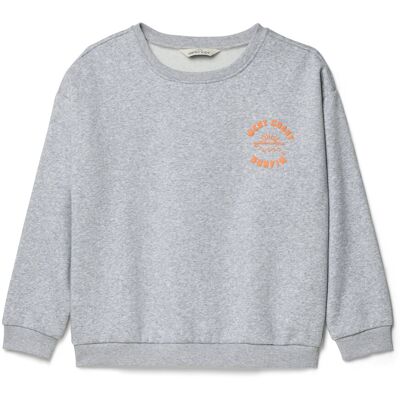 Tchibo - Kinder-Sweatshirt mit überschnittenen Schultern - Gr. 122/128 - grau Tchibo - Kinder-Sweatshirt mit überschnittenen Schultern - Gr. 122/128 - grau