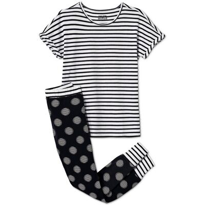 Tchibo - Mädchen-Pyjama - Kinder - Gr. 134/140 - schwarz/gepunktet Tchibo - Mädchen-Pyjama - Kinder - Gr. 134/140 - schwarz/gepunktet