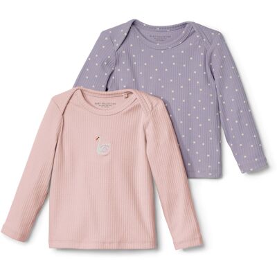 Tchibo - 2 Baby-Langarmshirts mit Rippstruktur - Baby - Gr. 98/104 - weiss Tchibo - 2 Baby-Langarmshirts mit Rippstruktur - Baby - Gr. 98/104 - weiss