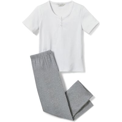 Tchibo - Kinder-Ripp-Pyjama - Jungen - Gr. 122/128 - weiss Tchibo - Kinder-Ripp-Pyjama - Jungen - Gr. 122/128 - weiss