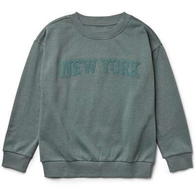 Tchibo - Kinder-Sweatshirt mit Frottee-Schriftzug - Jungen - Gr. 110/116 - grün Tchibo - Kinder-Sweatshirt mit Frottee-Schriftzug - Jungen - Gr. 110/116 - grün