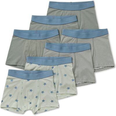 Tchibo - 7 Kinder-Slipboxer - Gr. 98/104 - olivgrün/print Tchibo - 7 Kinder-Slipboxer - Gr. 98/104 - olivgrün/print