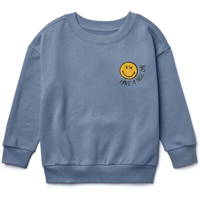 Tchibo - Kinder-Sweatshirt Smileyworld® mit angerauter Innenseite - Gr. 158/164 - blau/print Tchibo - Kinder-Sweatshirt Smileyworld® mit angerauter Innenseite - Gr. 158/164 - blau/print