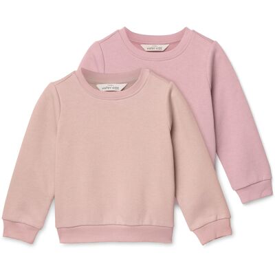 Tchibo - 2 Kinder-Sweatshirts mit angerauter Innenseite - Gr. 122/128 - rosa Tchibo - 2 Kinder-Sweatshirts mit angerauter Innenseite - Gr. 122/128 - rosa