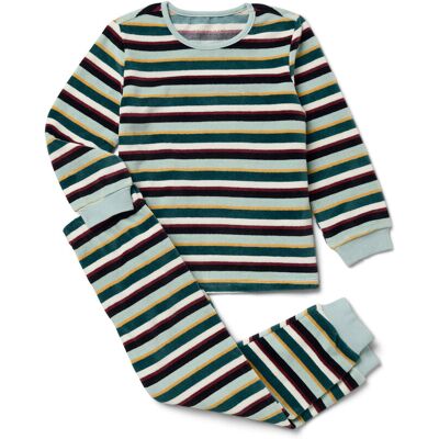 Tchibo - Kinder-Nicki-Pyjama - Baby - Gr. 86/92 - grün/gestreift Tchibo - Kinder-Nicki-Pyjama - Baby - Gr. 86/92 - grün/gestreift