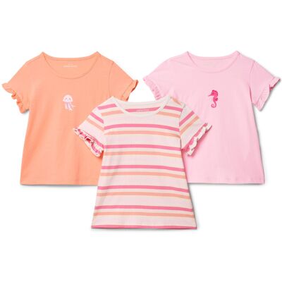 Tchibo - 3 Kinder-T-Shirts - Gr. 122/128 - weiss Tchibo - 3 Kinder-T-Shirts - Gr. 122/128 - weiss