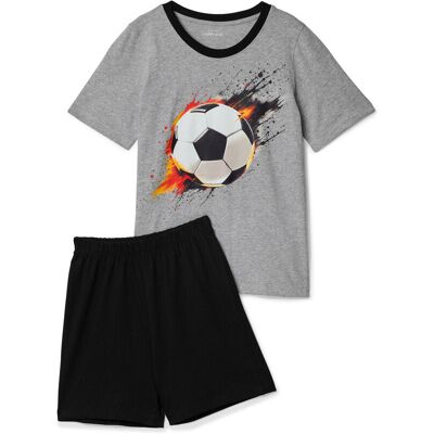 Tchibo - Kurzer Kinder-Pyjama im Fussballdesign - Gr. 122/128 - schwarz Tchibo - Kurzer Kinder-Pyjama im Fussballdesign - Gr. 122/128 - schwarz