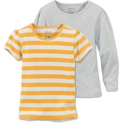 Tchibo - 2 Rippenshirts - Baby - Gr. 98/104 - weiß/gestreift Tchibo - 2 Rippenshirts - Baby - Gr. 98/104 - weiß/gestreift