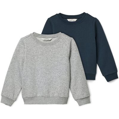 Tchibo - 2 Kinder-Sweatshirts mit angerauter Innenseite - Gr. 122/128 - dunkelblau Tchibo - 2 Kinder-Sweatshirts mit angerauter Innenseite - Gr. 122/128 - dunkelblau