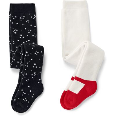 Tchibo - 2 Baby-Thermostrumpfhosen - Baby - Gr. 86/92 - schwarz/jacquard Tchibo - 2 Baby-Thermostrumpfhosen - Baby - Gr. 86/92 - schwarz/jacquard