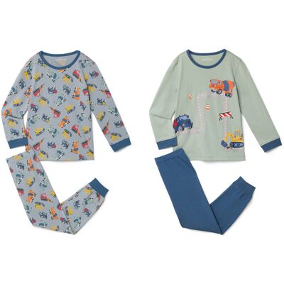 Tchibo - 2 Kinder-Pyjamas - Baby - Gr. 86/92 - blau/print Tchibo - 2 Kinder-Pyjamas - Baby - Gr. 86/92 - blau/print