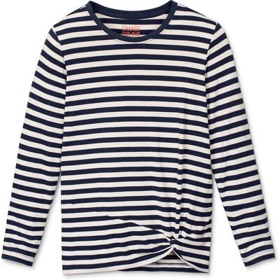 Tchibo - Langarmshirt mit Knotendetail - Jungen - Gr. 146/152 - weiss/gestreift Tchibo - Langarmshirt mit Knotendetail - Jungen - Gr. 146/152 - weiss/gestreift