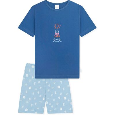 Schiesser Kurzer Kinder-Pyjama - Gr. 104 - dunkelblau Schiesser Kurzer Kinder-Pyjama - Gr. 104 - dunkelblau