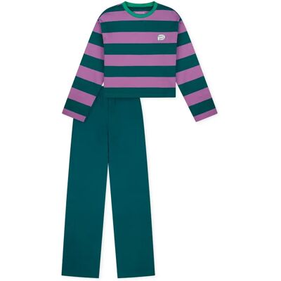 Schiesser Kinder-Pyjama - Damen - Gr. 152 - grün Schiesser Kinder-Pyjama - Damen - Gr. 152 - grün