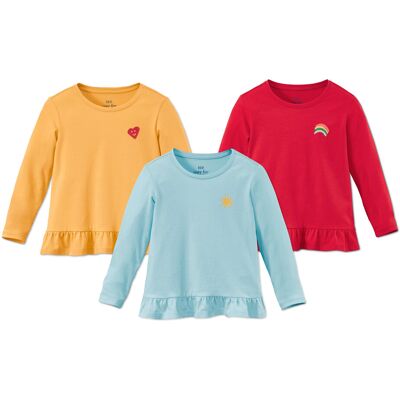 Tchibo - 3 Shirts aus Bio-Baumwolle - Baby - Gr. 50/56 - hellblau Tchibo - 3 Shirts aus Bio-Baumwolle - Baby - Gr. 50/56 - hellblau