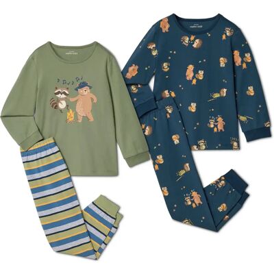 Tchibo - 2 Kinder-Pyjamas - Herren - Gr. 110/116 - dunkelblau/print Tchibo - 2 Kinder-Pyjamas - Herren - Gr. 110/116 - dunkelblau/print