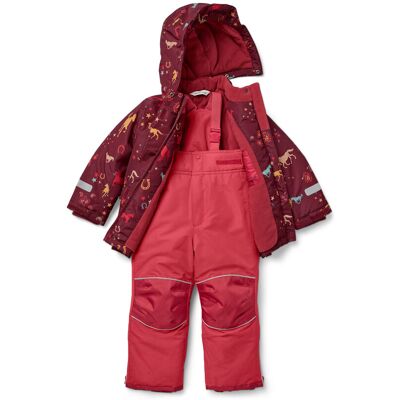 Tchibo - Kinder-Schnee-Kombi - Baby - Gr. 98/104 - weinrot/print Tchibo - Kinder-Schnee-Kombi - Baby - Gr. 98/104 - weinrot/print