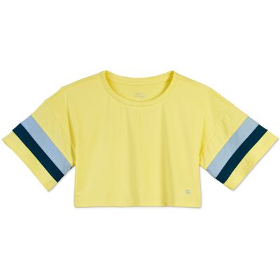 Tchibo - Kinder-Cropped-Funktionsshirt mit recyceltem Material - Jungen - Gr. 146/152 - gelb Tchibo - Kinder-Cropped-Funktionsshirt mit recyceltem Material - Jungen - Gr. 146/152 - gelb