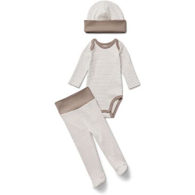 Tchibo - Baby-Set - Baby - Gr. 62/68 - hellbraun/gestreift Tchibo - Baby-Set - Baby - Gr. 62/68 - hellbraun/gestreift