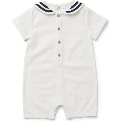 Tchibo - Baby-Matrosen-Strampler - Baby - Gr. 74/80 - dunkelblau/gestreift Tchibo - Baby-Matrosen-Strampler - Baby - Gr. 74/80 - dunkelblau/gestreift